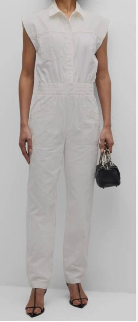 Pistola Women's White Rosie Denim Utility Jumpsuit Size XS